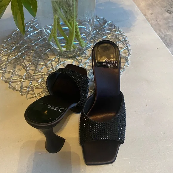 Jeffrey Campbell Hollywood Rhinestone Platform Sandals Size 7 - Picture 5 of 13